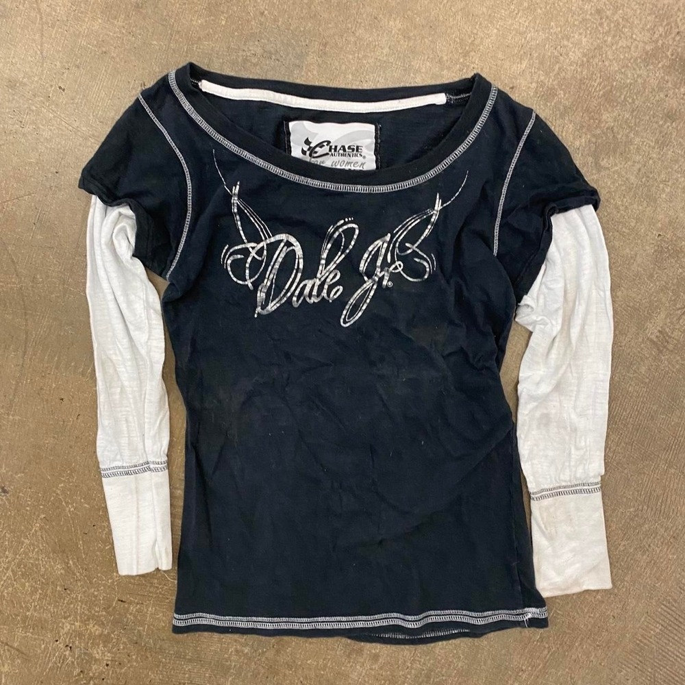 Vintage Y2K NASCAR Dale Earnhardt Jr Chase Authentic Women's Longsleeve Shirt L